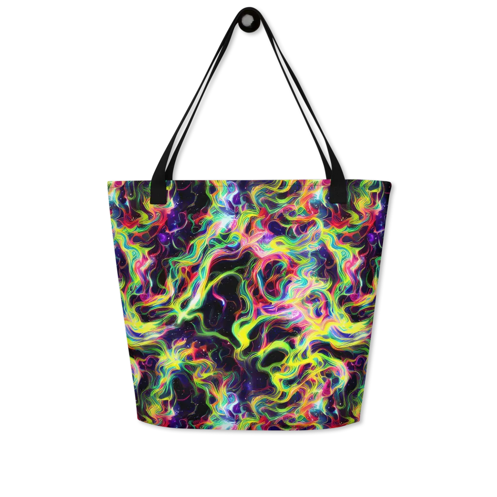 Infinite Flux on Large Tote Bag W/ Pocket — Front