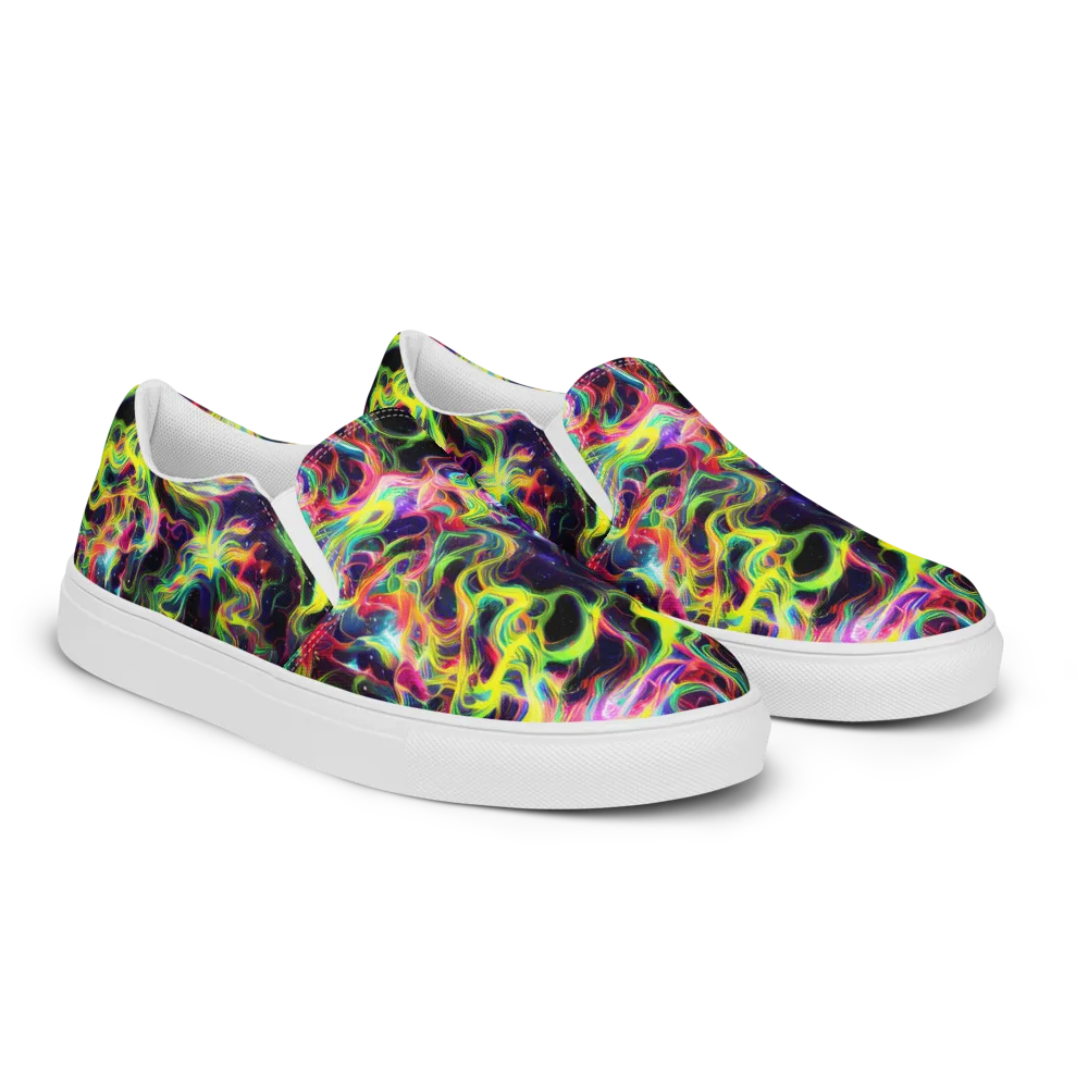 Infinite Flux on Women's Slip-On Canvas Shoes — Right Front