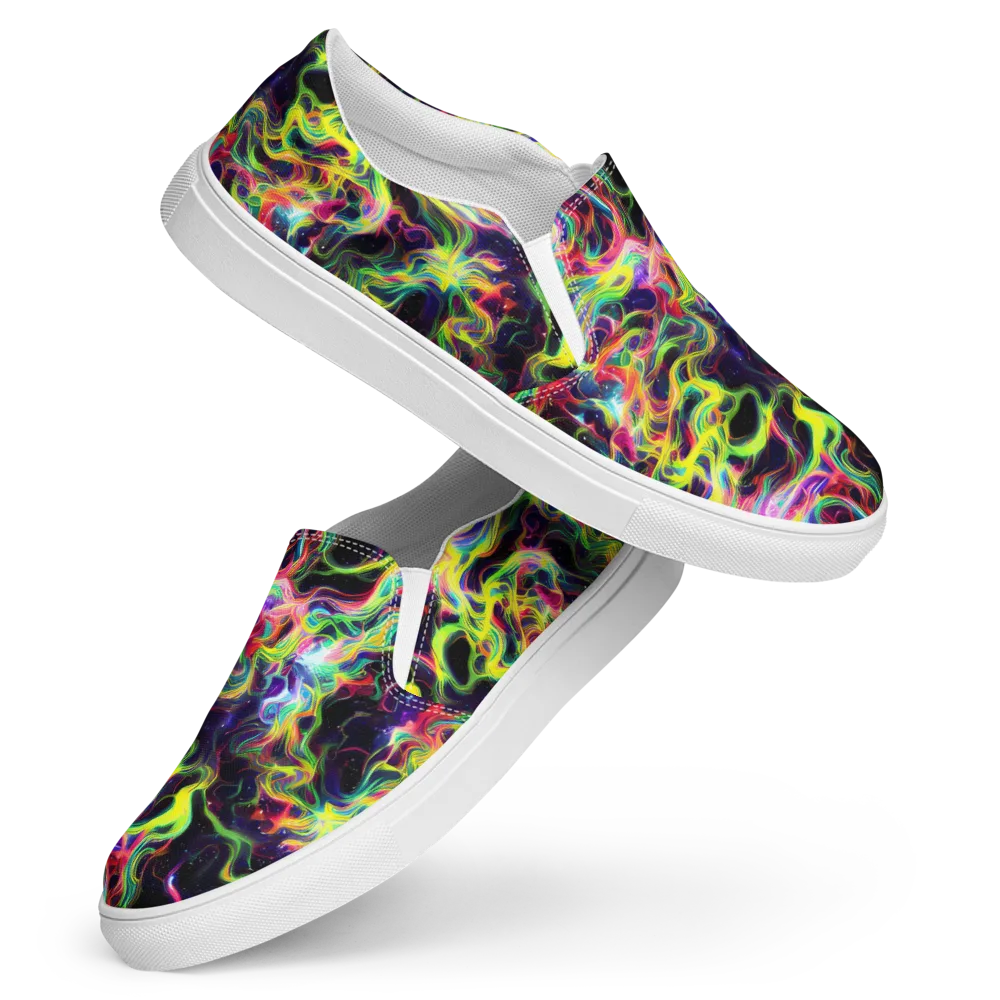 Infinite Flux on Women's Slip-On Canvas Shoes — Front