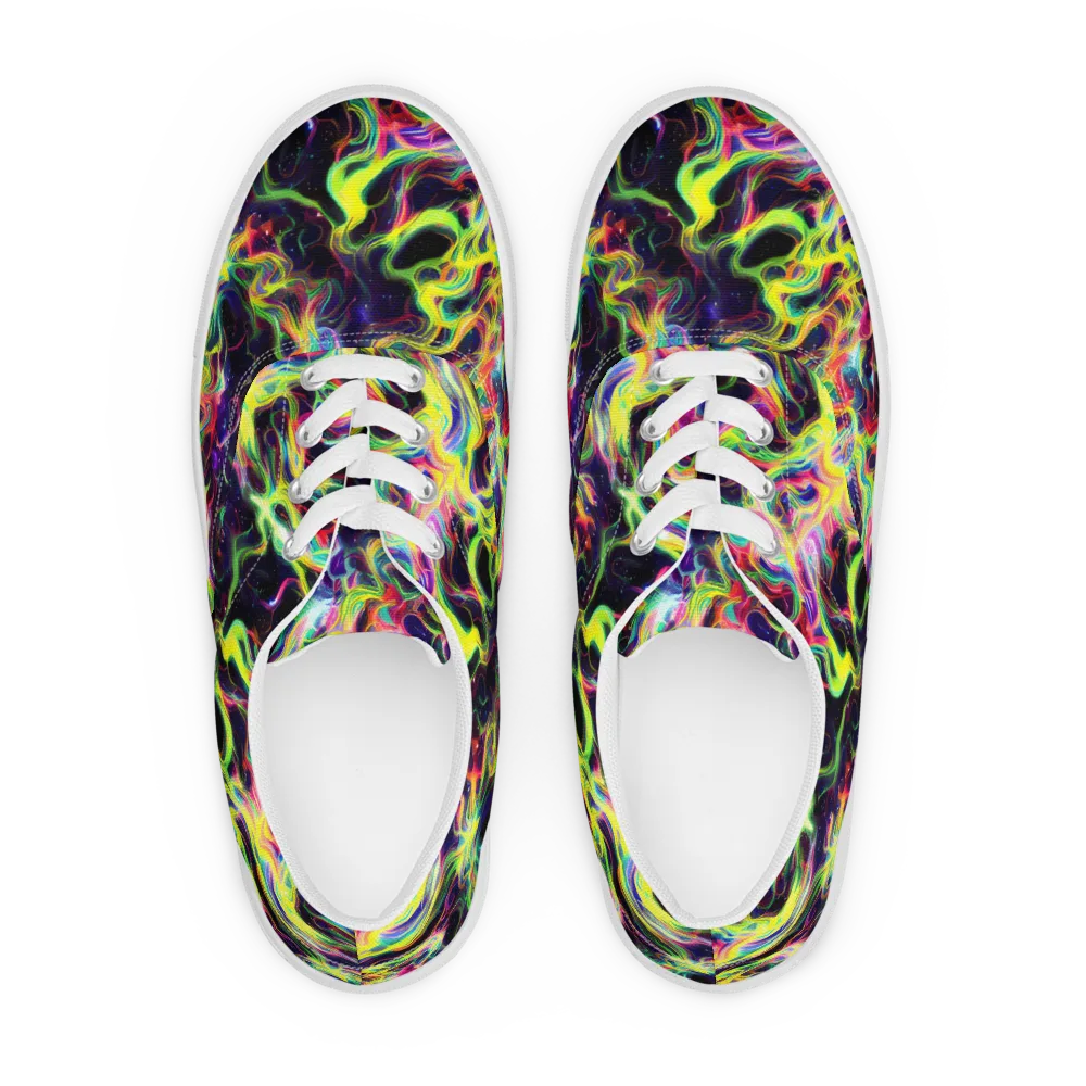 Infinite Flux on Men's Lace-Up Canvas Shoes — Front