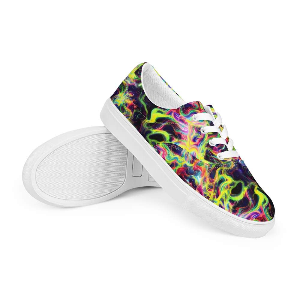 Infinite Flux on Men's Lace-Up Canvas Shoes — Right Front