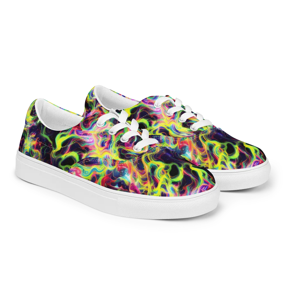 Infinite Flux on Men's Lace-Up Canvas Shoes — Right Front