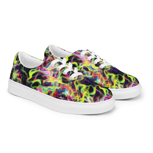 Infinite Flux on a Men's Lace-Up Canvas Shoes
