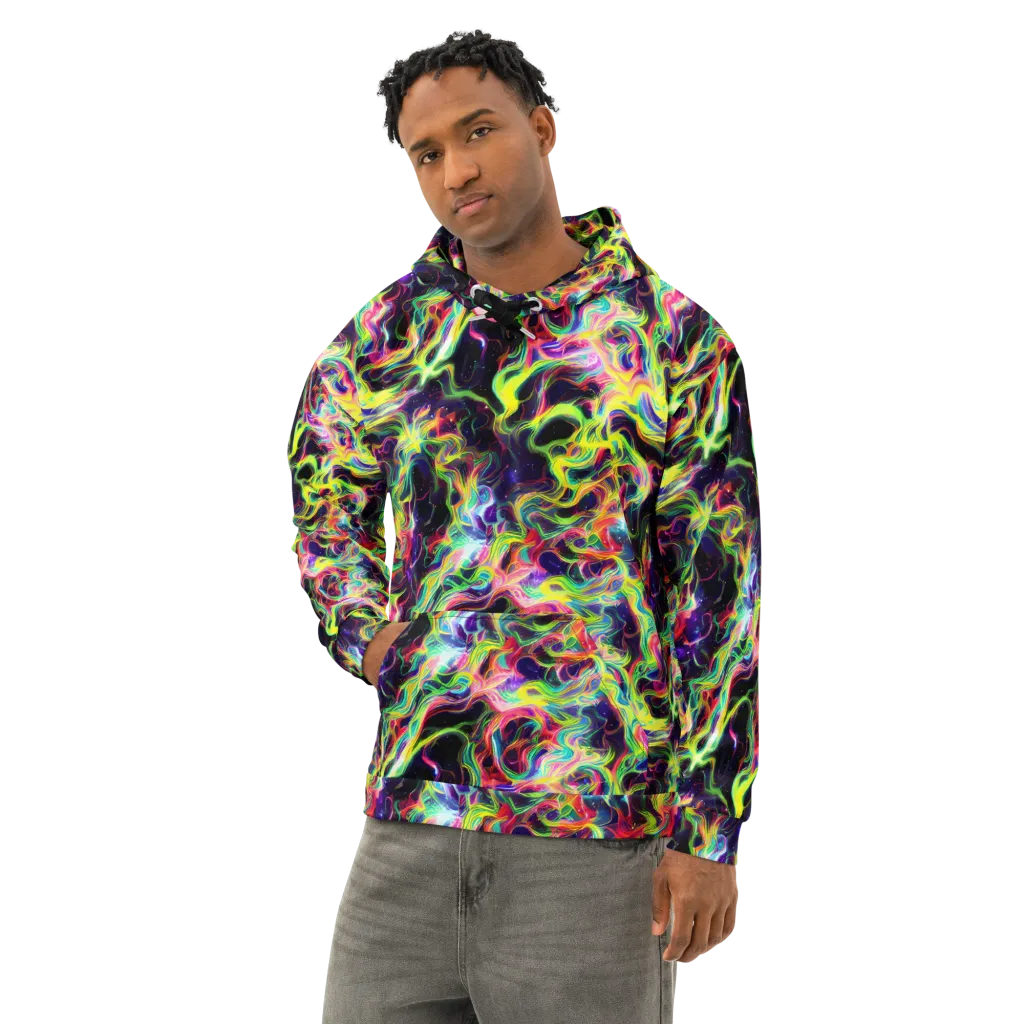 Infinite Flux on Cotton Hoodie — Left Front