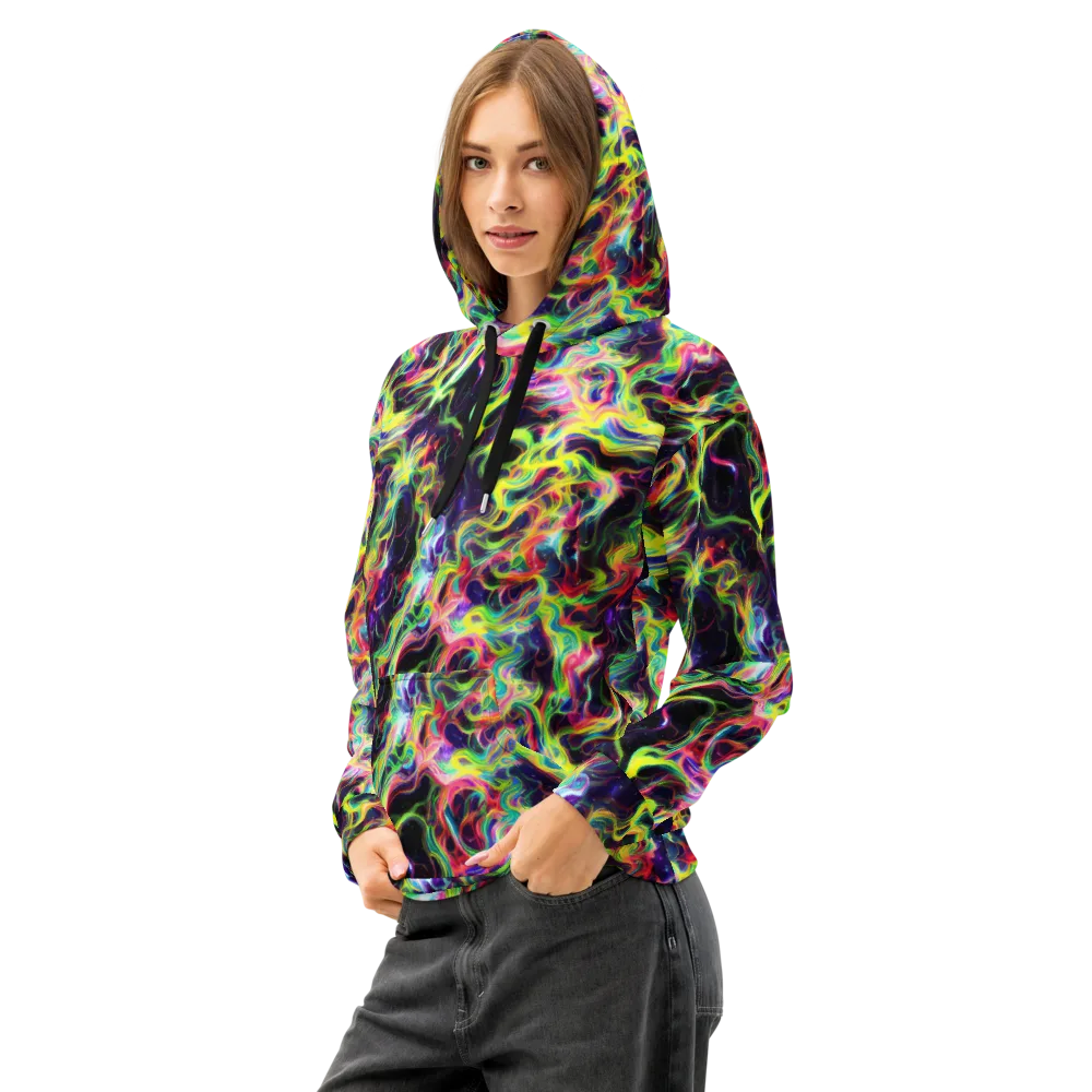Infinite Flux on Cotton Hoodie — Left Front