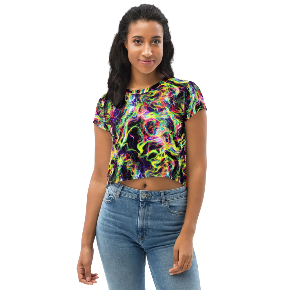 Infinite Flux on Crop Tee — Front