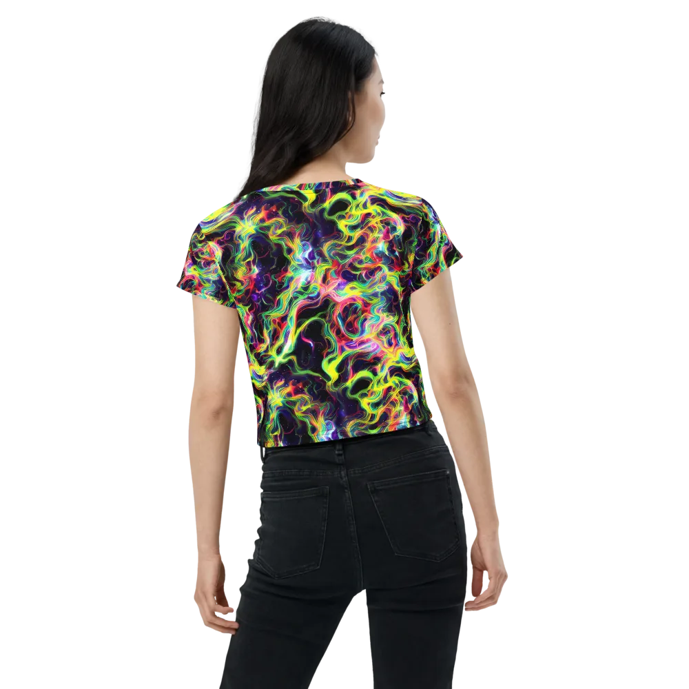 Infinite Flux on Crop Tee — Back