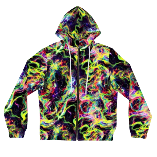 Infinite Flux on a Women's Full-Zip Hoodie
