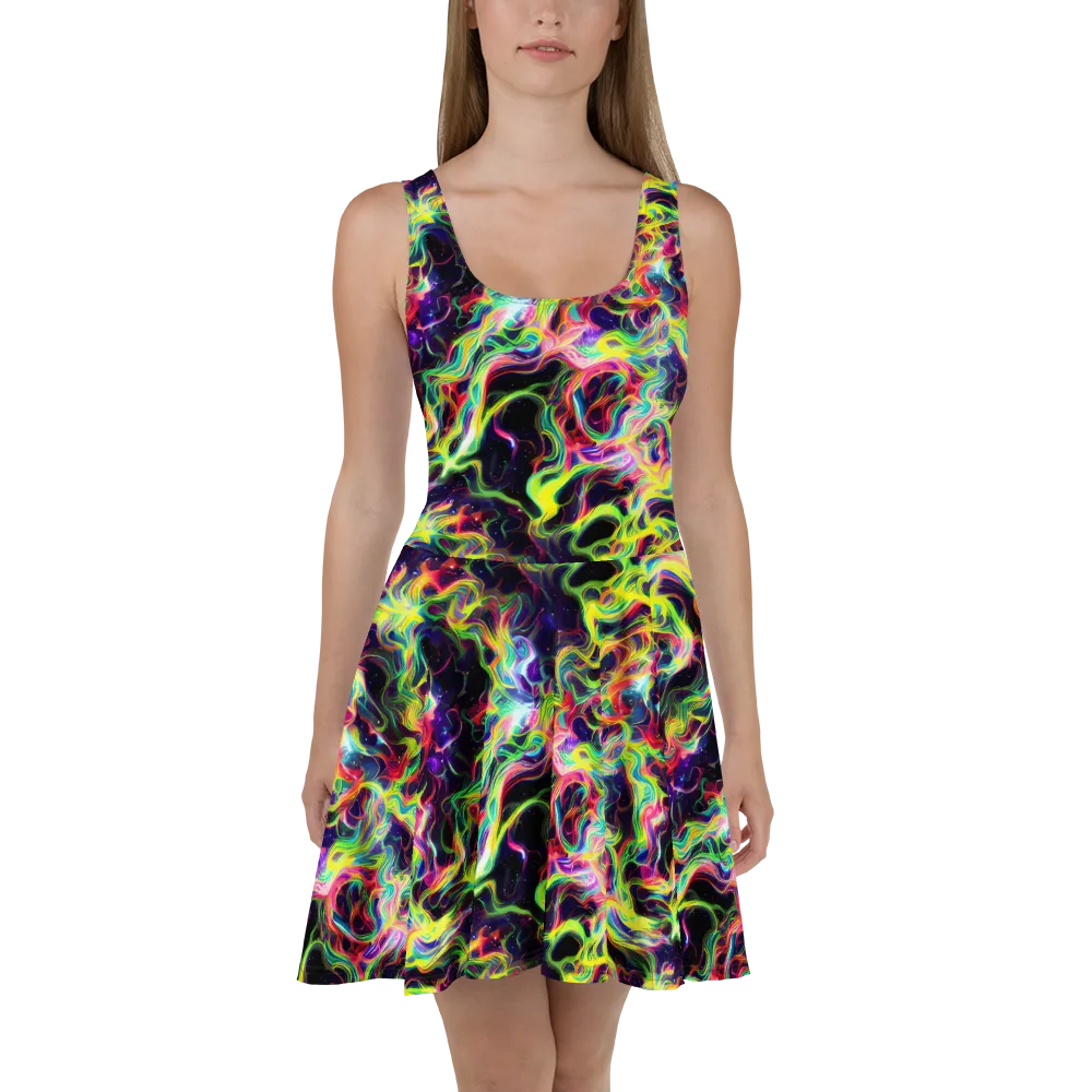 Infinite Flux on Skater Dress — Front