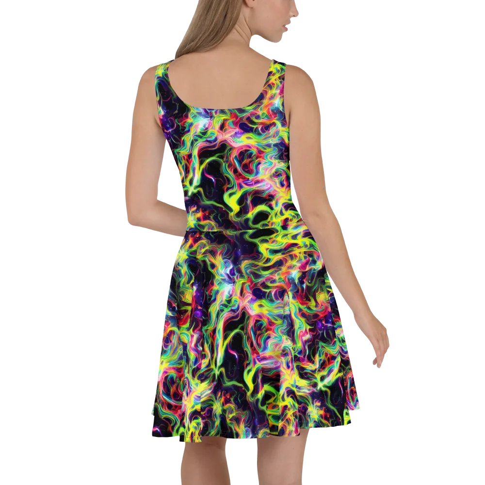 Infinite Flux on Skater Dress — Back