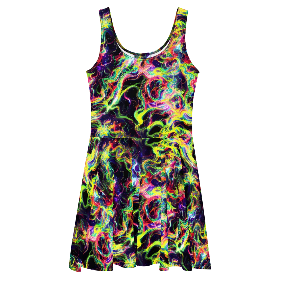 Infinite Flux on Skater Dress — Front