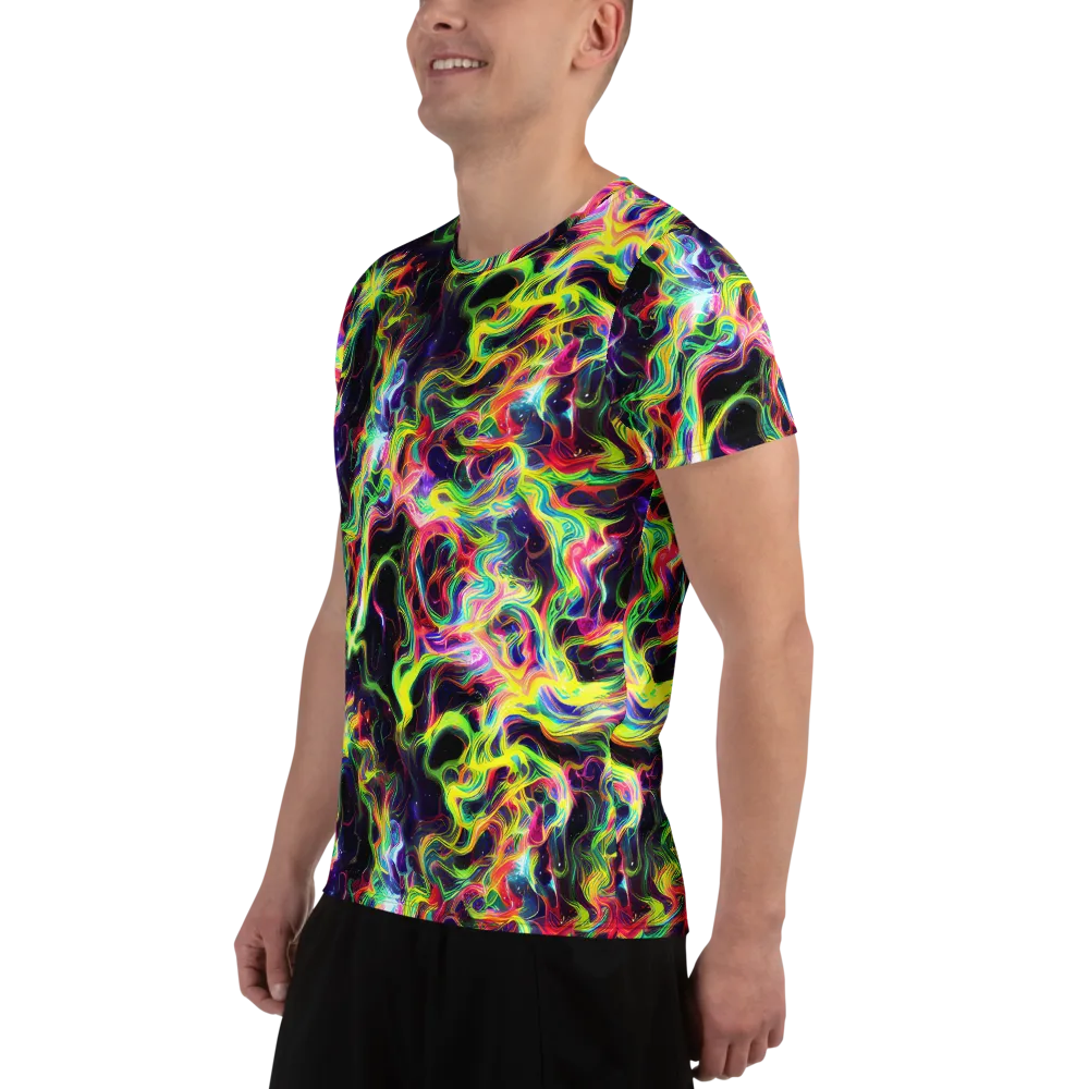 Infinite Flux on Men's Athletic T-Shirt — Left