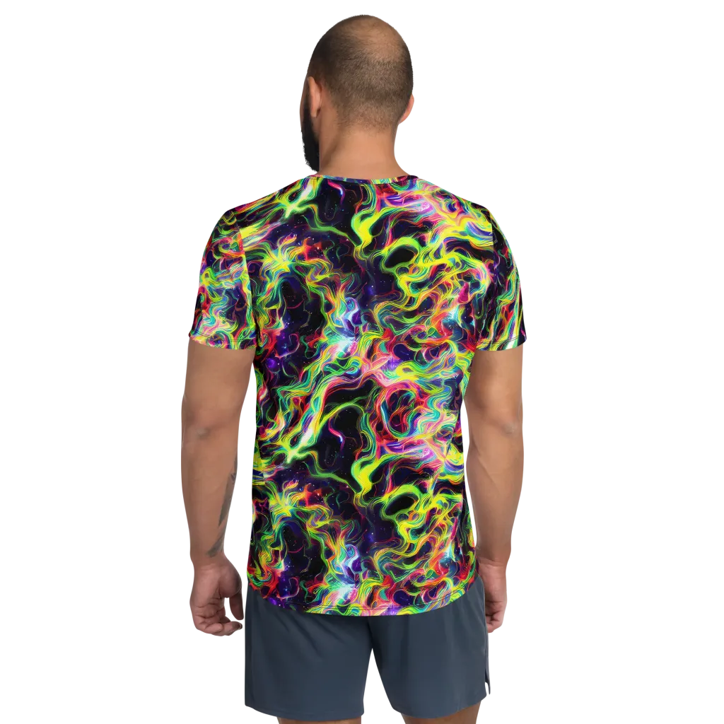 Infinite Flux on Men's Athletic T-Shirt — Back