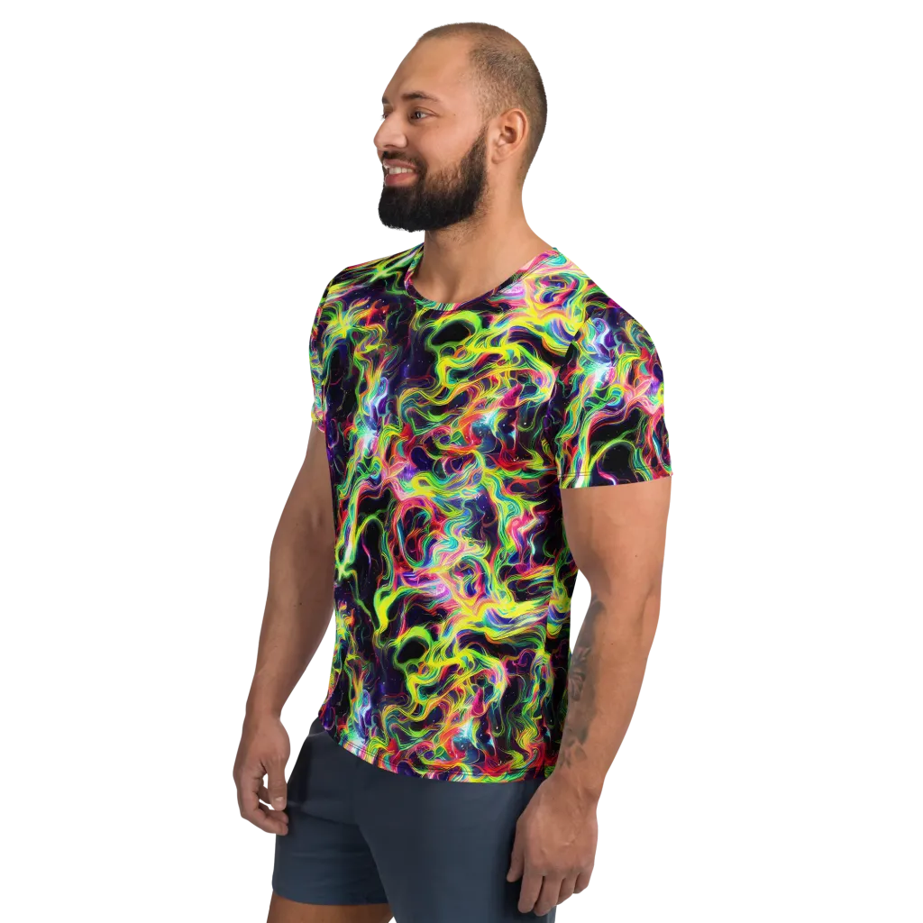 Infinite Flux on Men's Athletic T-Shirt — Left