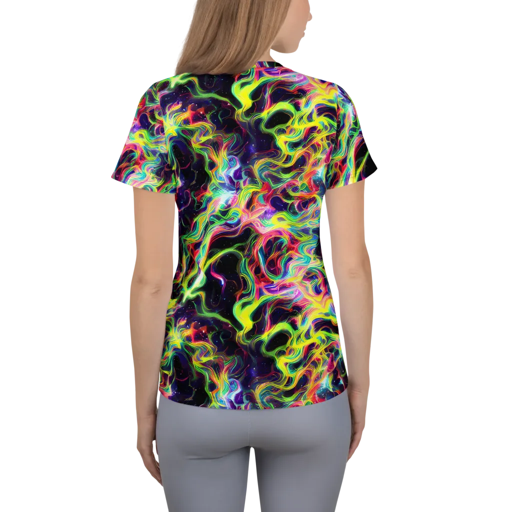 Infinite Flux on Women's Athletic T-Shirt — Back