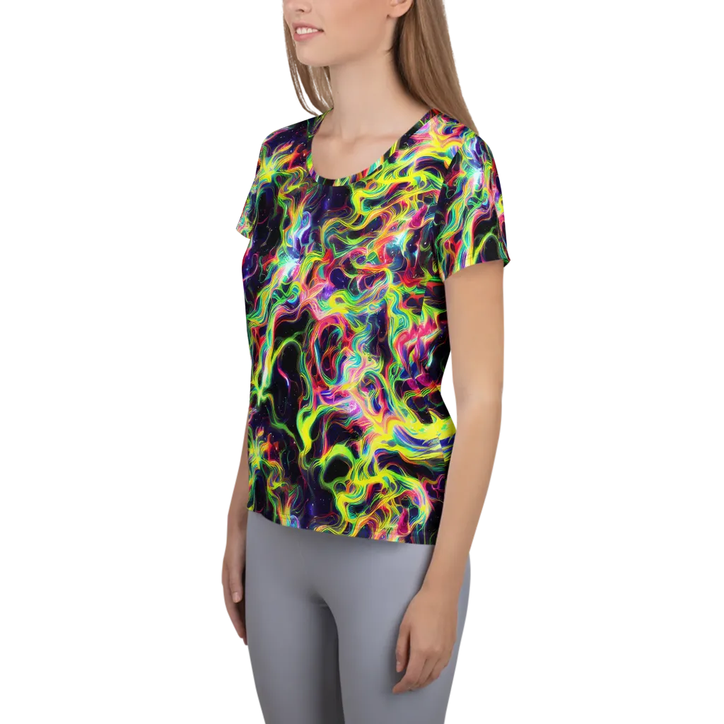 Infinite Flux on Women's Athletic T-Shirt — Left
