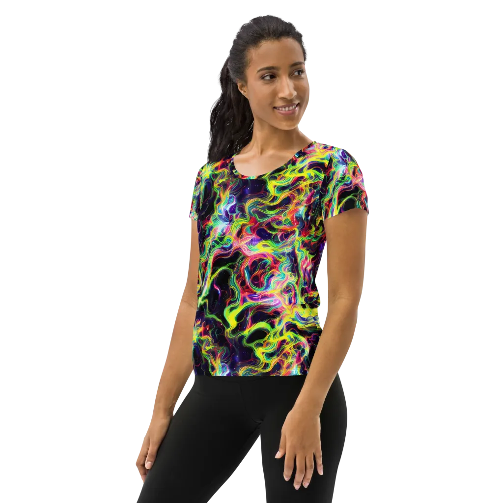 Infinite Flux on Women's Athletic T-Shirt — Left