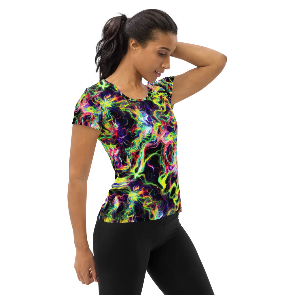 Infinite Flux on Women's Athletic T-Shirt — Right