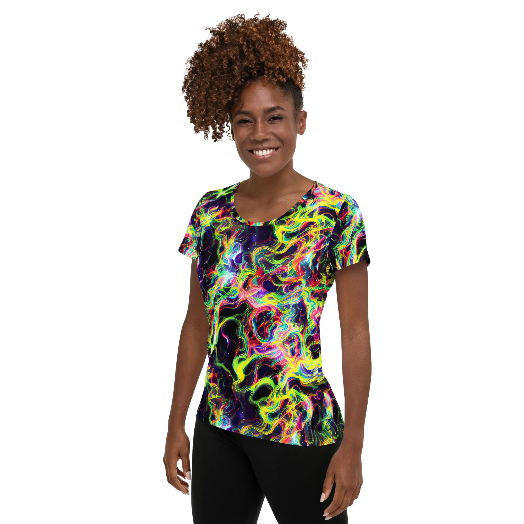 Infinite Flux on Women's Athletic T-Shirt — Left