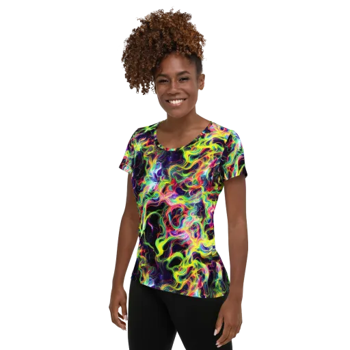 Infinite Flux on a Women's Athletic T-Shirt
