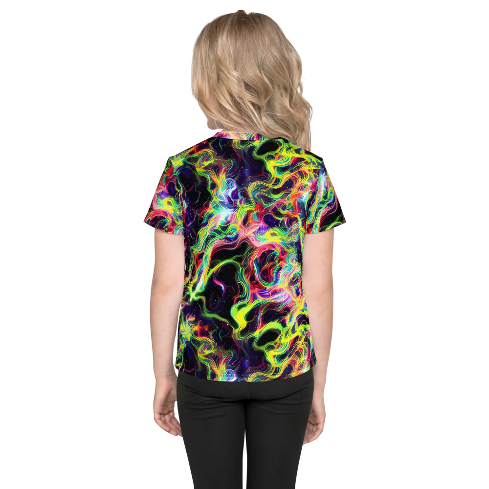 Infinite Flux on Kids Crew Neck T-Shirt — Back