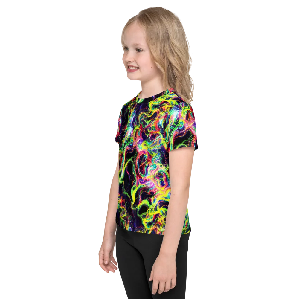 Infinite Flux on Kids Crew Neck T-Shirt — Left