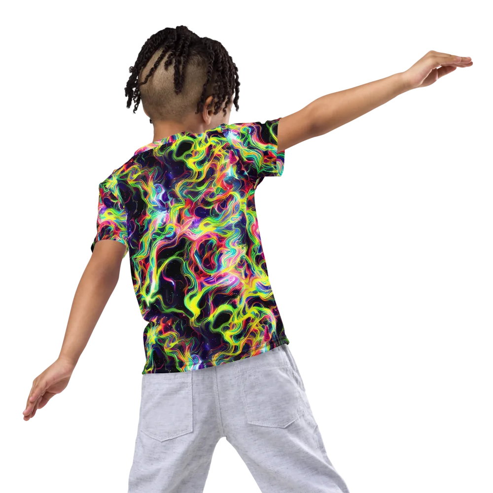 Infinite Flux on Kids Crew Neck T-Shirt — Back