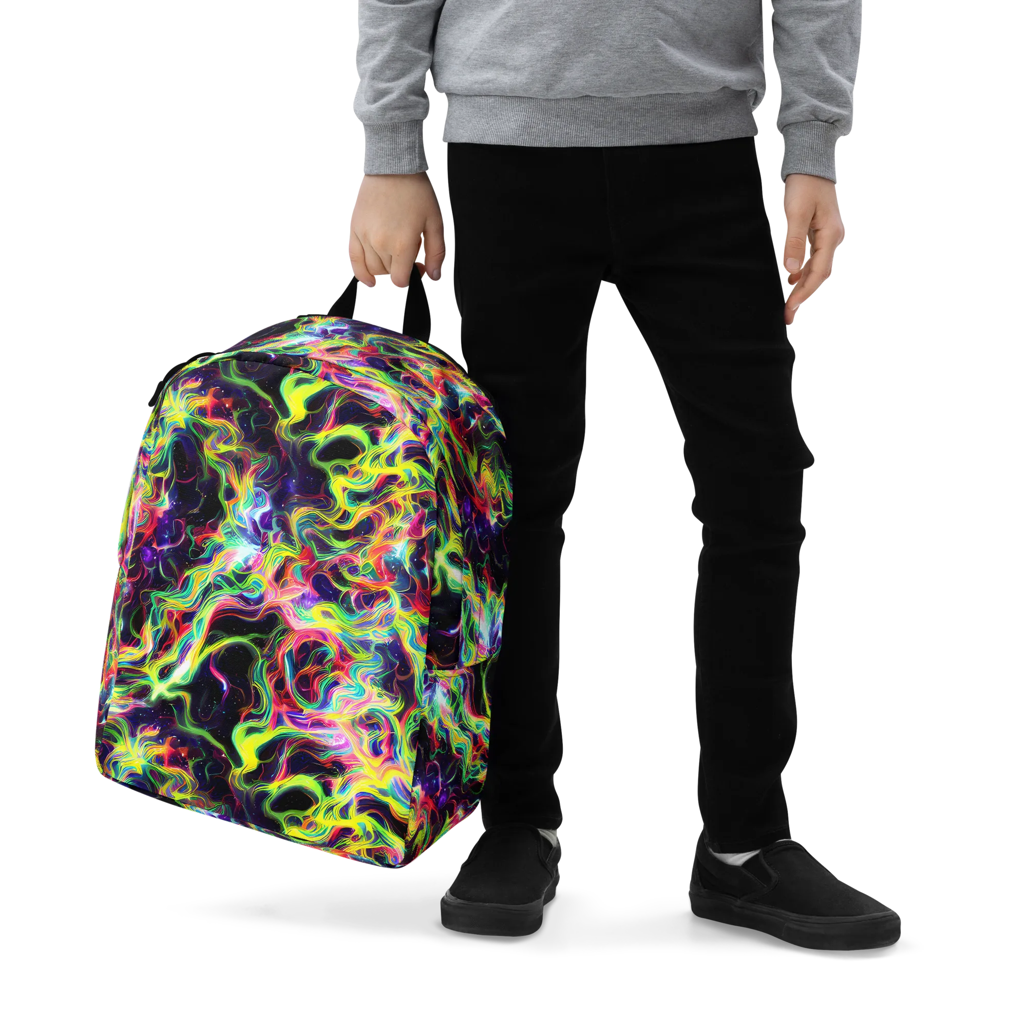 Infinite Flux on Minimalist Backpack — Zoomed-in