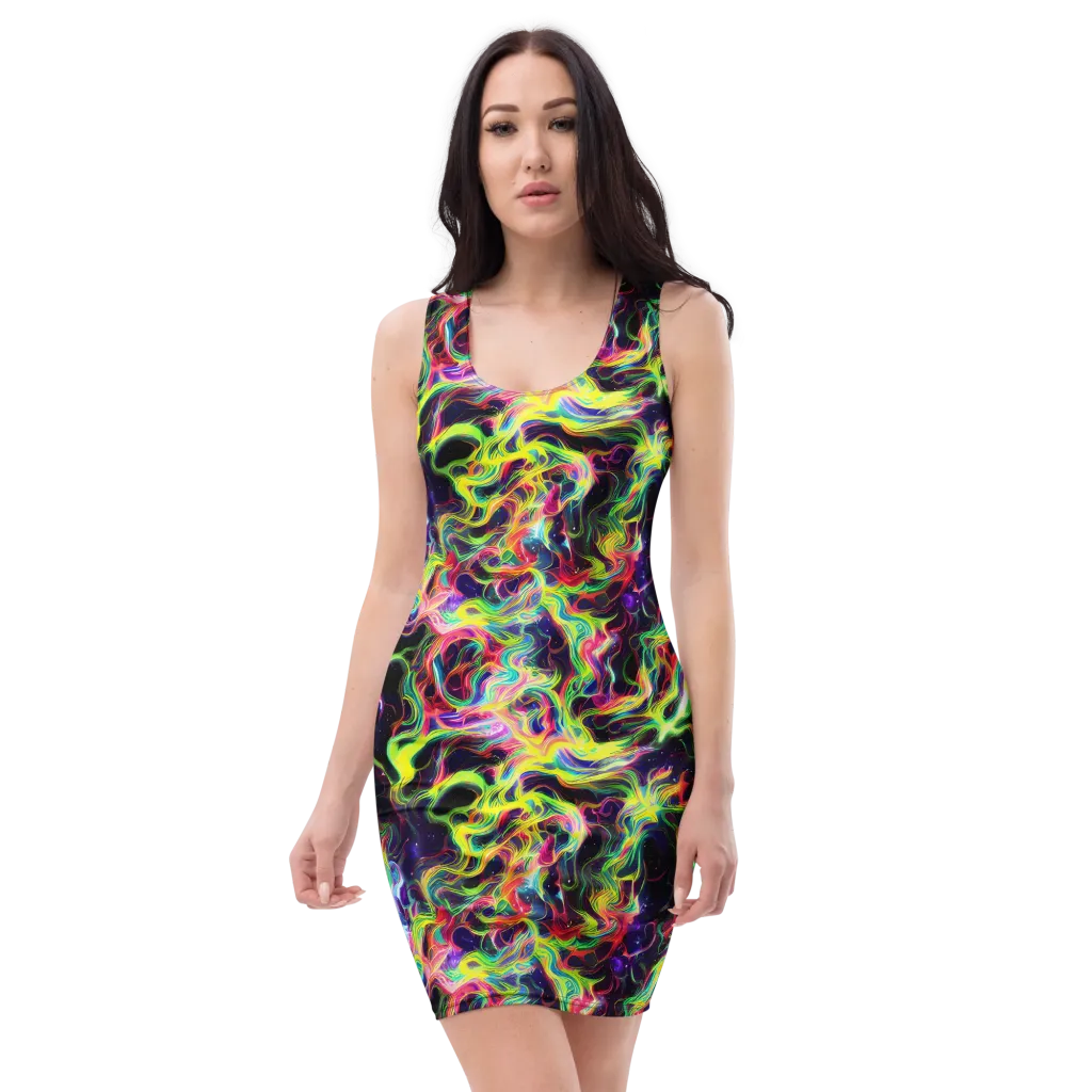 Infinite Flux on Bodycon Dress — Front