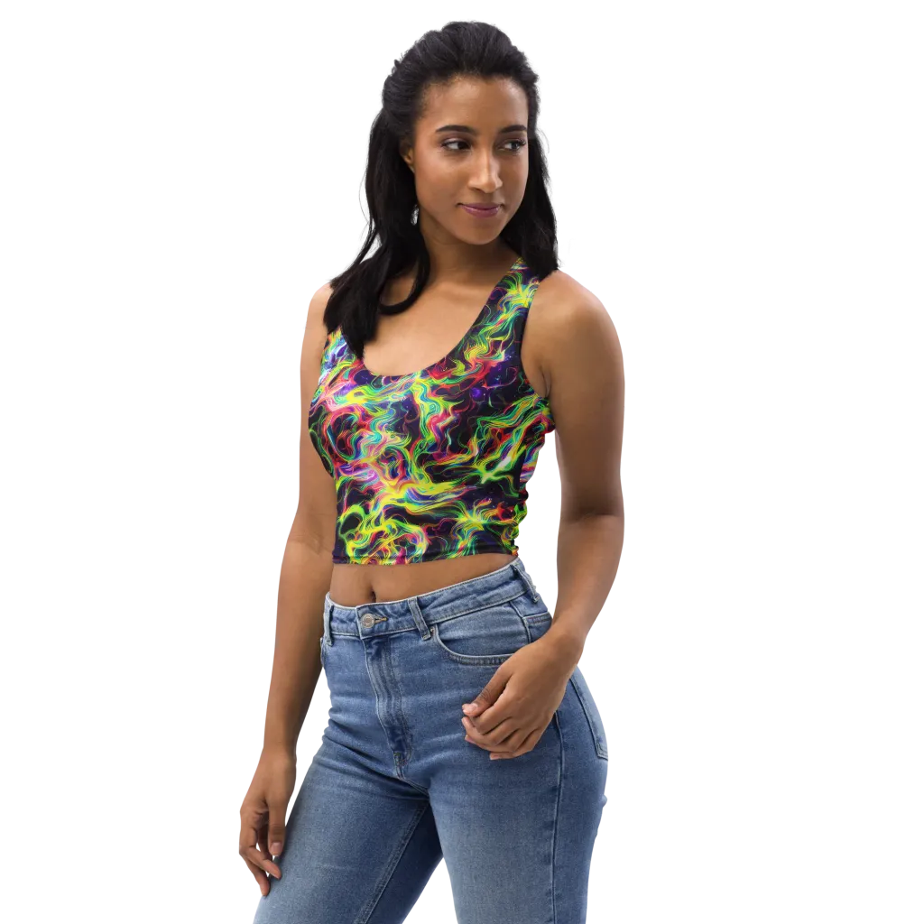 Infinite Flux on Crop Top — Left Front