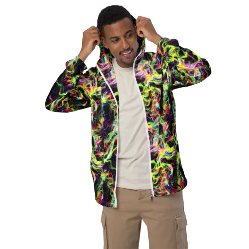 Infinite Flux on a Men's Windbreaker