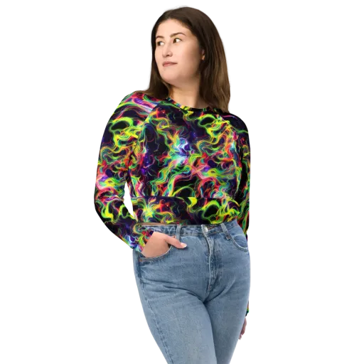 Infinite Flux on a Long Sleeve Crop Top