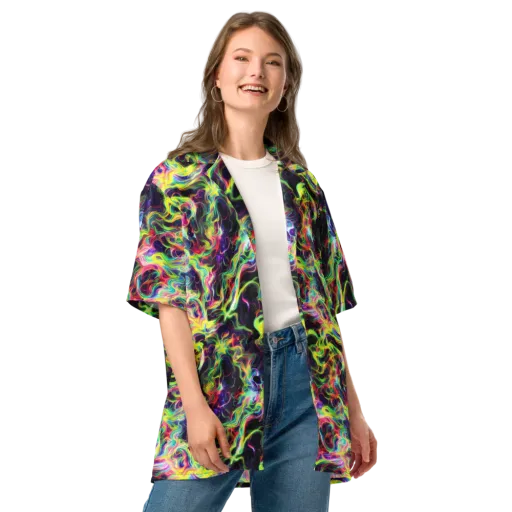 Infinite Flux on a Button Shirt