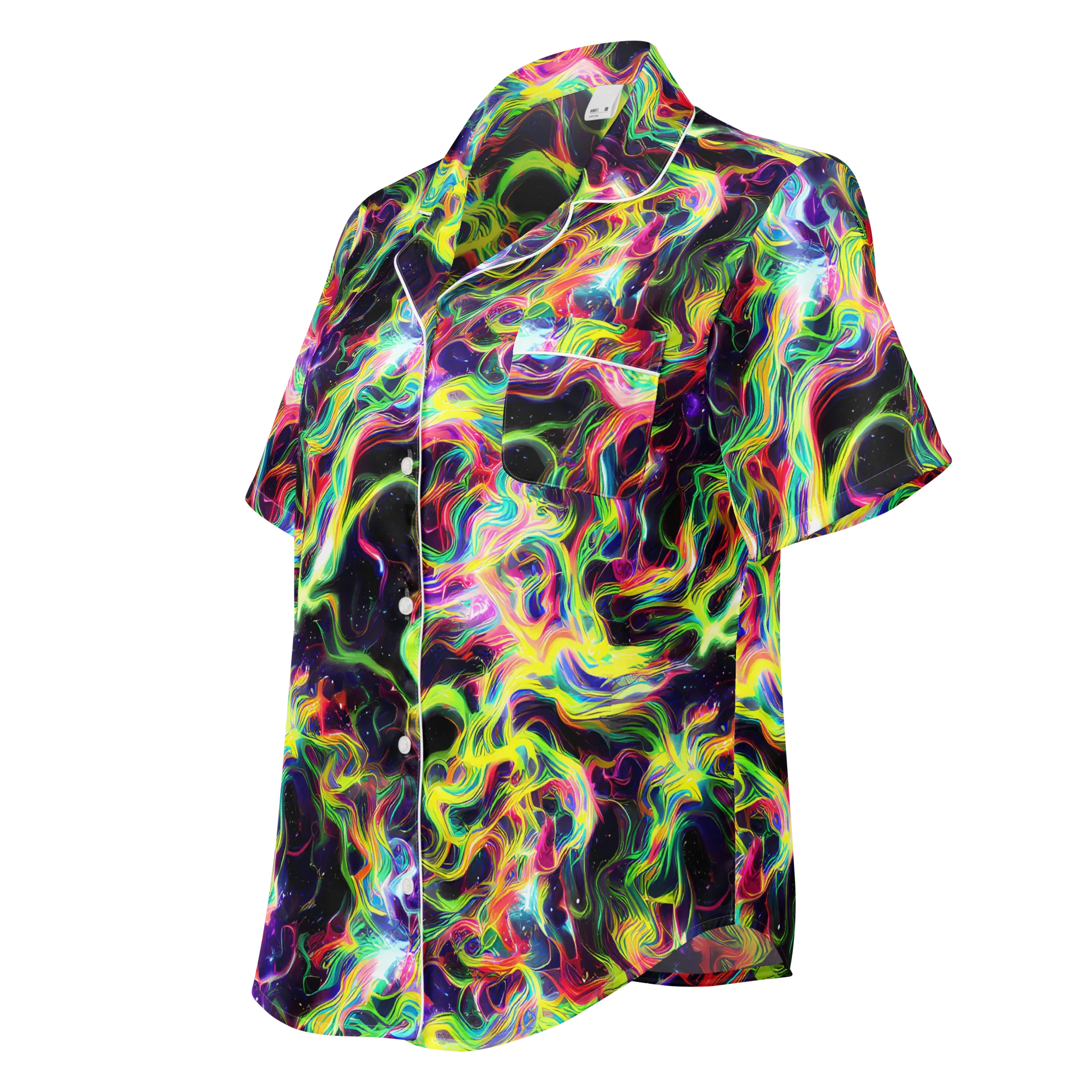 Infinite Flux on Women's Short Sleeve Pajama Top — Left Front
