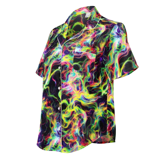 Infinite Flux on a Women's Short Sleeve Pajama Top