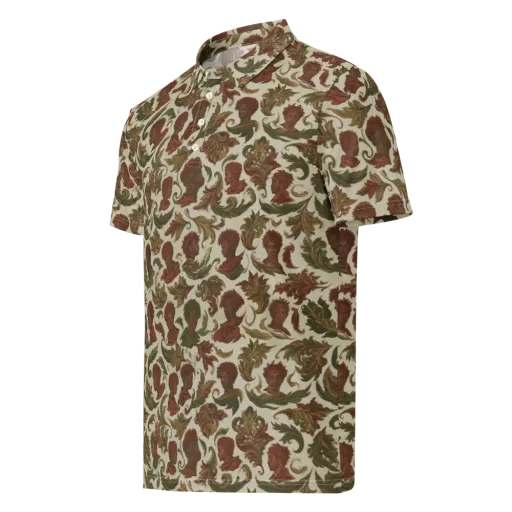 Laurel Portraits on a Men's Slim Fit Polo Shirt