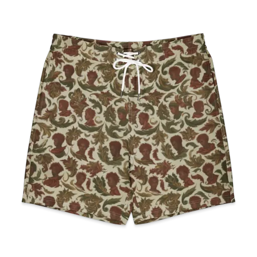 Laurel Portraits on a Men's Board Shorts