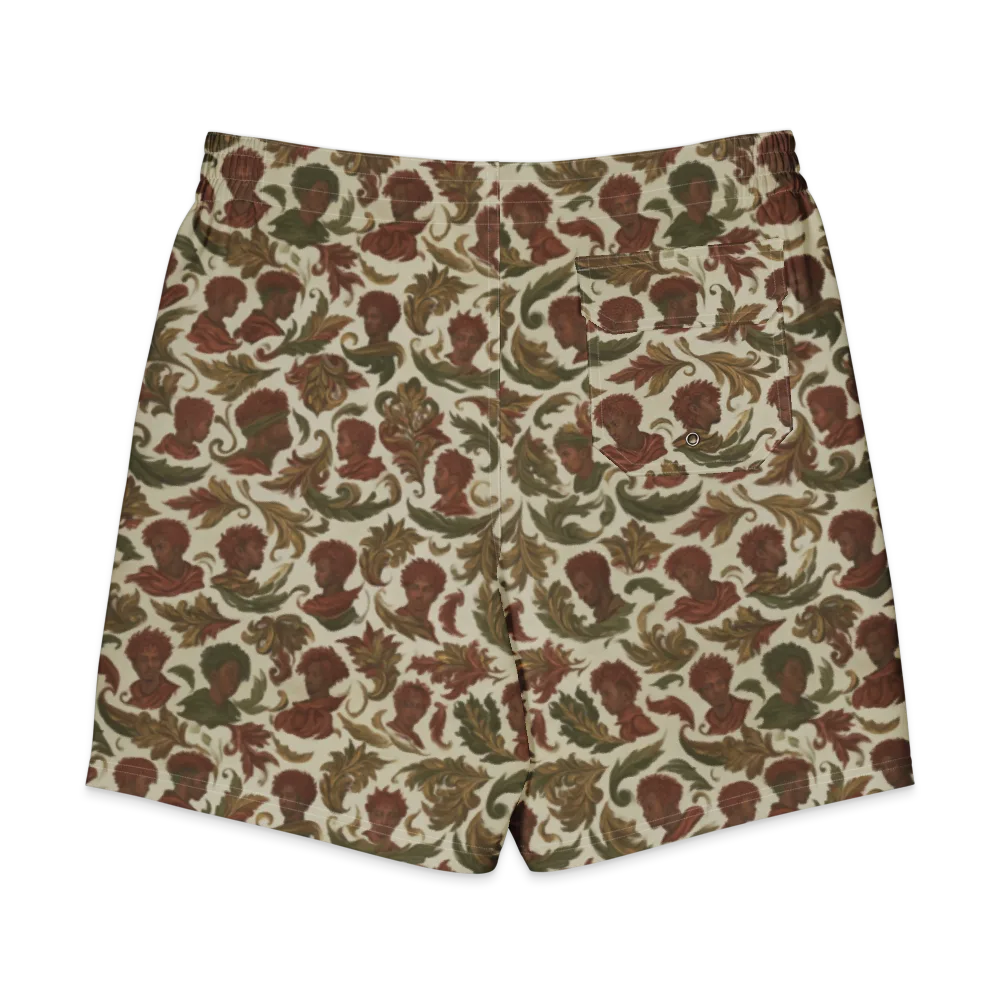 Laurel Portraits on Men's Board Shorts — Back