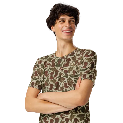 Laurel Portraits on a Men's Crew Neck T-Shirt