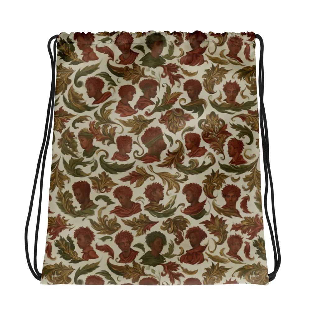 Laurel Portraits on Drawstring Bag — Photo