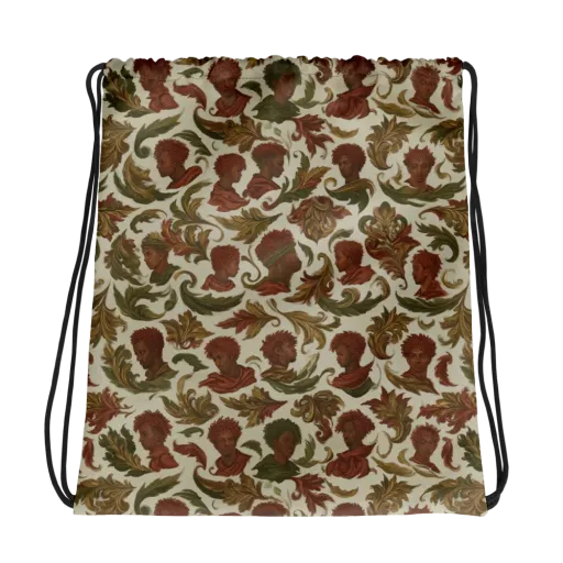 Laurel Portraits on a Drawstring Bag