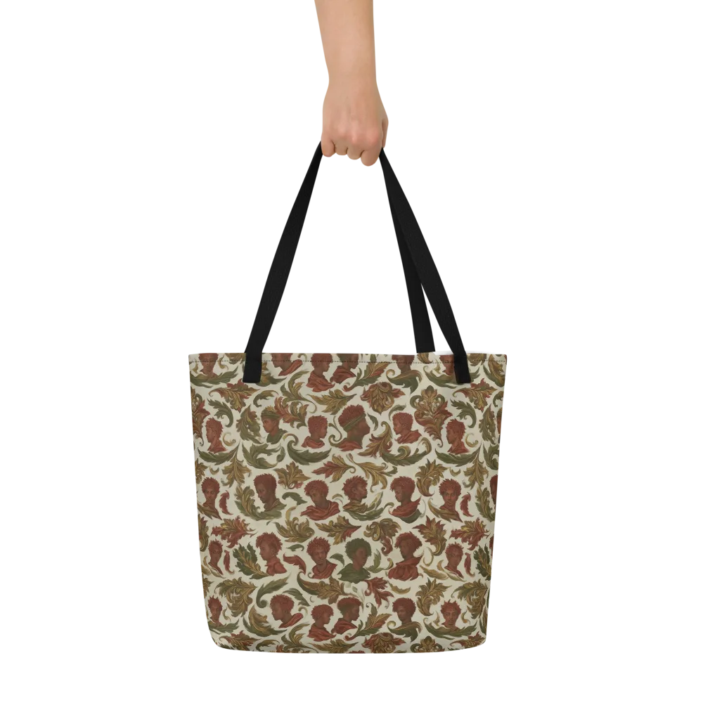 Laurel Portraits on Large Tote Bag W/ Pocket — Front