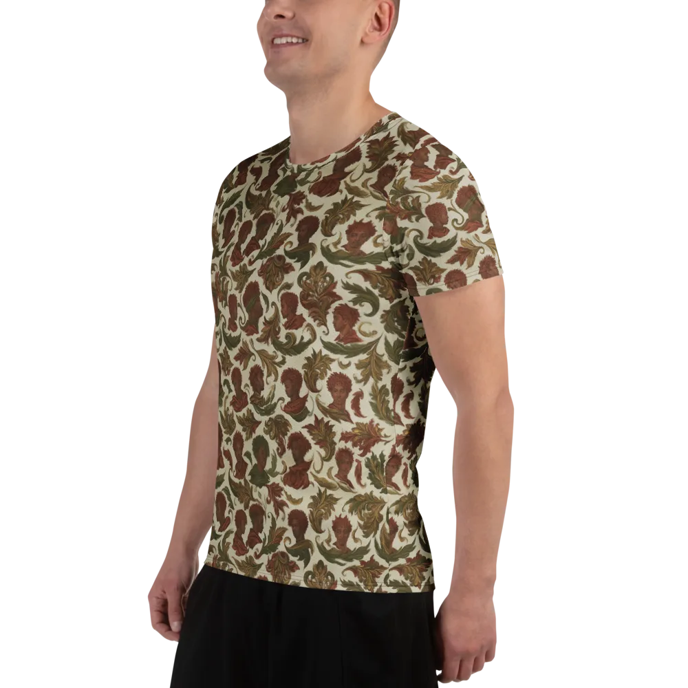 Laurel Portraits on Men's Athletic T-Shirt — Left