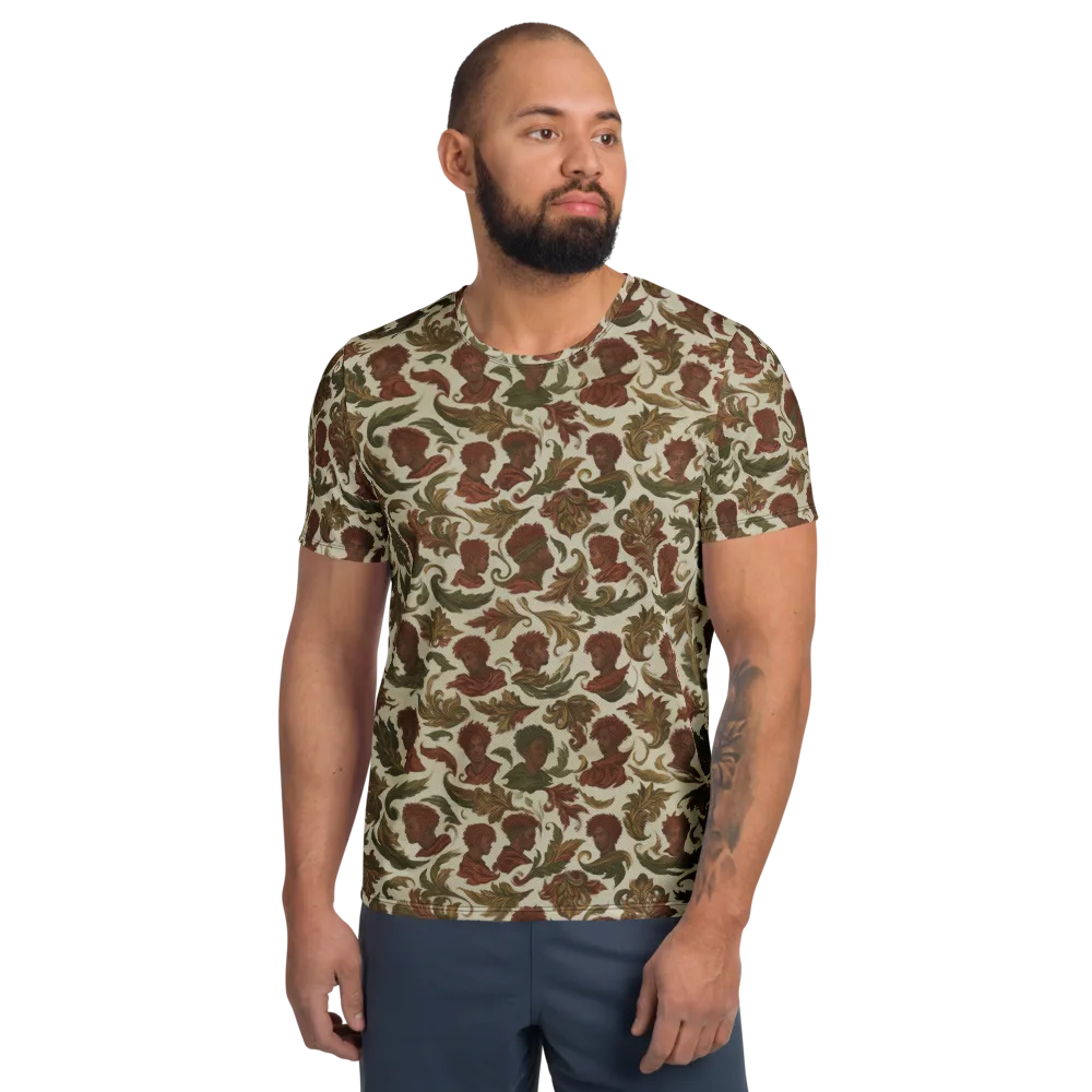 Laurel Portraits on Men's Athletic T-Shirt — Front