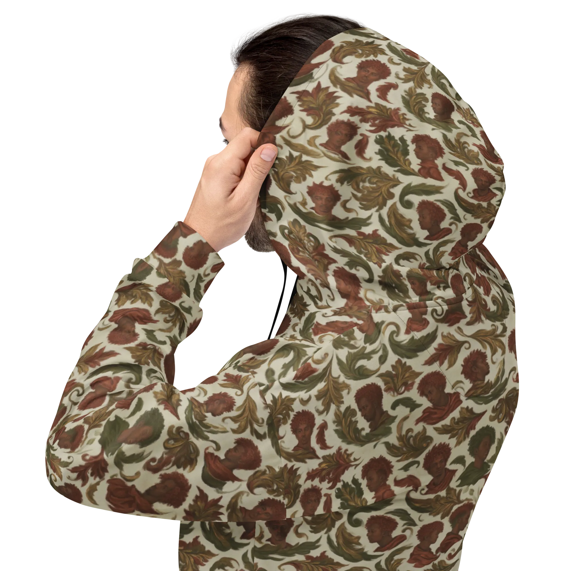 Laurel Portraits on Hoodie — Back