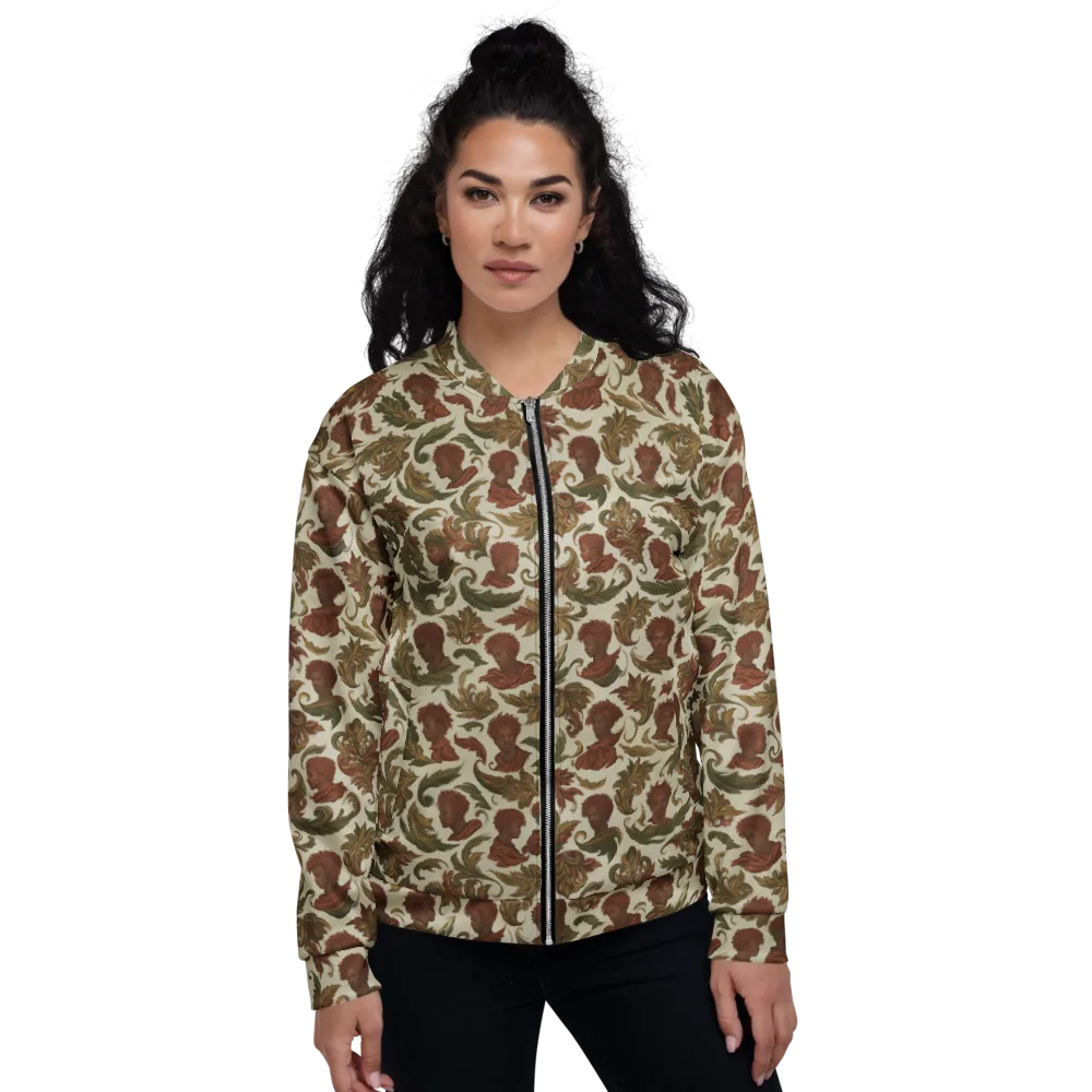 Laurel Portraits on Bomber Jacket — Front