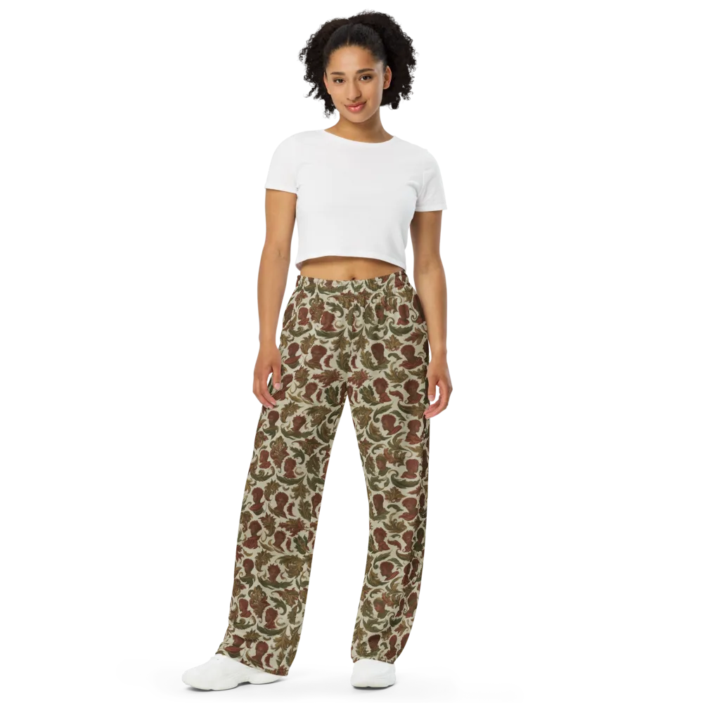 Laurel Portraits on Wide-Leg Pants — Front