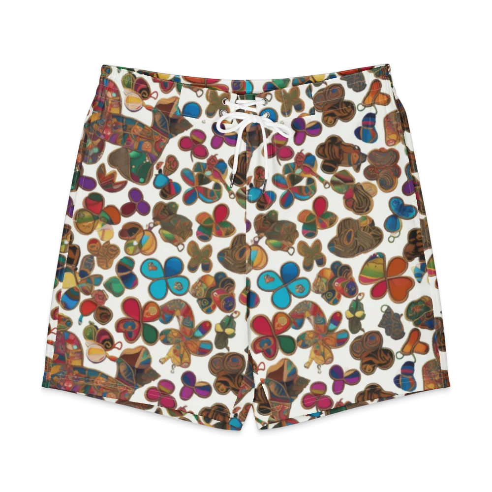 Kaleidoscope Charms on Men's Board Shorts — Front