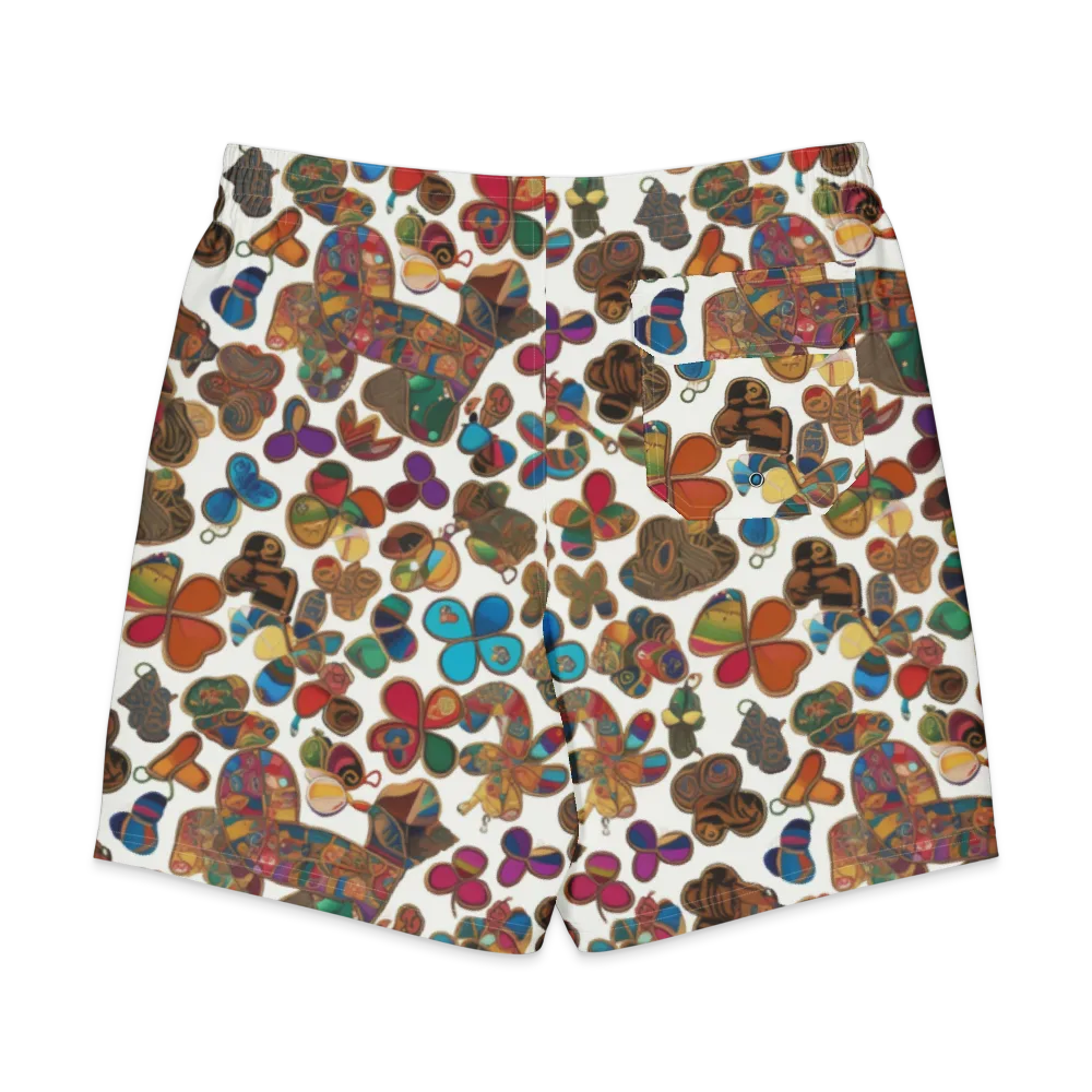 Kaleidoscope Charms on Men's Board Shorts — Back