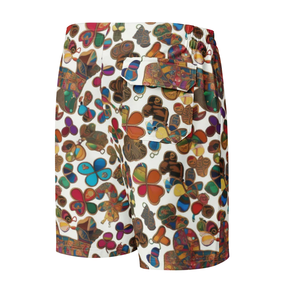 Kaleidoscope Charms on Men's Board Shorts — Back